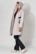Купить Пальто утепленное зимнее женское  светло-серого цвета 448882SS, фото 6