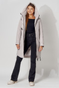 Купить Пальто утепленное зимнее женское  светло-серого цвета 448882SS, фото 7