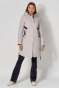 Купить Пальто утепленное зимнее женское  светло-серого цвета 448882SS, фото 8