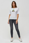 Купить Женские футболки с принтом белого цвета 50003Bl, фото 2