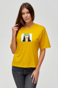 Купить Женские футболки с принтом горчичного цвета 50003G