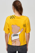 Купить Женские футболки с принтом желтого цвета 50004J, фото 4