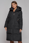 Купить Пальто утепленное молодежное зимнее женское черного цвета 51119Ch, фото 10