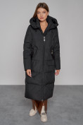 Купить Пальто утепленное молодежное зимнее женское черного цвета 51119Ch, фото 9