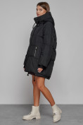 Купить Зимняя женская куртка модная с капюшоном черного цвета 51122Ch, фото 2