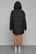 Купить Зимняя женская куртка модная с капюшоном черного цвета 51122Ch, фото 4