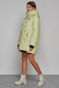 Купить Зимняя женская куртка модная с капюшоном салатового цвета 51122Sl, фото 2