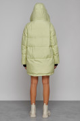 Купить Зимняя женская куртка модная с капюшоном салатового цвета 51122Sl, фото 4