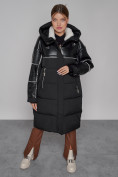 Купить Пальто утепленное молодежное зимнее женское черного цвета 51131Ch, фото 10