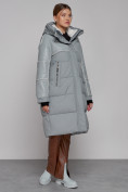 Купить Пальто утепленное молодежное зимнее женское голубого цвета 51131Gl, фото 3