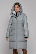 Купить Пальто утепленное молодежное зимнее женское голубого цвета 51131Gl, фото 5