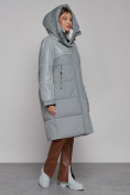 Купить Пальто утепленное молодежное зимнее женское голубого цвета 51131Gl, фото 6