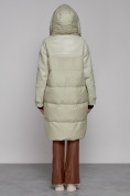 Купить Пальто утепленное молодежное зимнее женское светло-зеленого цвета 51131ZS, фото 4