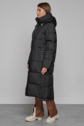 Купить Пальто утепленное с капюшоном зимнее женское черного цвета 51156Ch, фото 2
