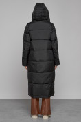 Купить Пальто утепленное с капюшоном зимнее женское черного цвета 51156Ch, фото 4