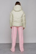 Купить Зимняя женская куртка модная с капюшоном бежевого цвета 512305B, фото 9