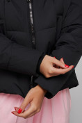 Купить Зимняя женская куртка модная с капюшоном черного цвета 512305Ch, фото 13