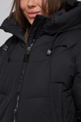 Купить Зимняя женская куртка модная с капюшоном черного цвета 512305Ch, фото 14