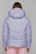 Купить Зимняя женская куртка модная с капюшоном фиолетового цвета 512305F, фото 9