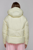 Купить Зимняя женская куртка модная с капюшоном светло-желтого цвета 512305SJ, фото 16