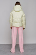 Купить Зимняя женская куртка модная с капюшоном светло-желтого цвета 512305SJ, фото 4
