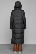 Купить Пальто утепленное с капюшоном зимнее женское черного цвета 52109Ch, фото 4
