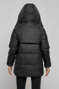 Купить Зимняя женская куртка молодежная с капюшоном черного цвета 52301Ch, фото 7