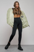 Купить Зимняя женская куртка молодежная с капюшоном салатового цвета 52301Sl, фото 8