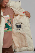 Купить Зимняя женская куртка модная с капюшоном бежевого цвета 52302B, фото 14