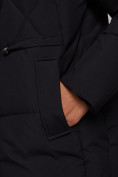 Купить Зимняя женская куртка модная с капюшоном черного цвета 52302Ch, фото 11