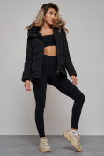 Купить Зимняя женская куртка модная с капюшоном черного цвета 52303Ch, фото 24
