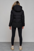 Купить Зимняя женская куртка модная с капюшоном черного цвета 52303Ch, фото 6