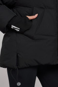 Купить Зимняя женская куртка модная с капюшоном черного цвета 52306Ch, фото 10