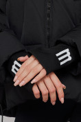Купить Зимняя женская куртка модная с капюшоном черного цвета 52306Ch, фото 14