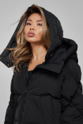 Купить Зимняя женская куртка модная с капюшоном черного цвета 52306Ch, фото 15