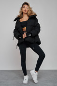 Купить Зимняя женская куртка модная с капюшоном черного цвета 52306Ch, фото 16
