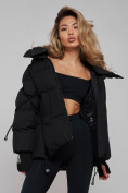 Купить Зимняя женская куртка модная с капюшоном черного цвета 52306Ch, фото 17