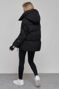 Купить Зимняя женская куртка модная с капюшоном черного цвета 52306Ch, фото 8