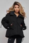 Купить Зимняя женская куртка модная с капюшоном черного цвета 52306Ch, фото 9