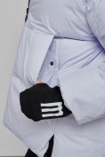 Купить Зимняя женская куртка модная с капюшоном фиолетового цвета 52306F, фото 9