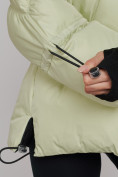 Купить Зимняя женская куртка модная с капюшоном салатового цвета 52306Sl, фото 9