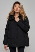 Купить Зимняя женская куртка модная с капюшоном черного цвета 52308Ch, фото 11
