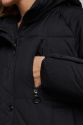 Купить Зимняя женская куртка модная с капюшоном черного цвета 52308Ch, фото 14
