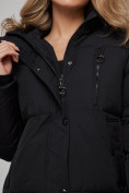 Купить Зимняя женская куртка модная с капюшоном черного цвета 52308Ch, фото 16