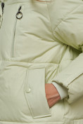 Купить Зимняя женская куртка модная с капюшоном салатового цвета 52308Sl, фото 11