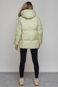 Купить Зимняя женская куртка модная с капюшоном салатового цвета 52308Sl, фото 4