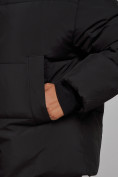 Купить Зимняя женская куртка модная с капюшоном черного цвета 52309Ch, фото 11