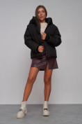 Купить Зимняя женская куртка модная с капюшоном черного цвета 52309Ch, фото 14