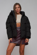 Купить Зимняя женская куртка модная с капюшоном черного цвета 52309Ch, фото 17