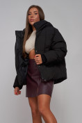 Купить Зимняя женская куртка модная с капюшоном черного цвета 52309Ch, фото 19